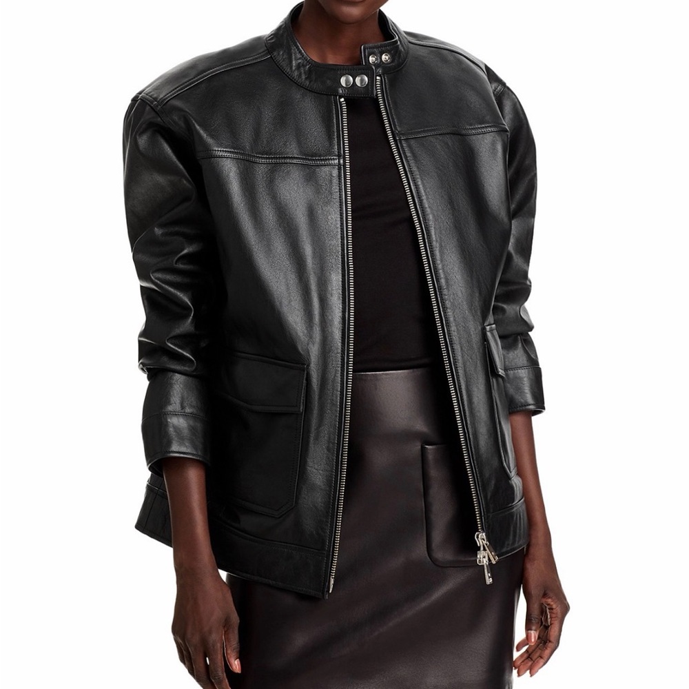 Anine Bing Black Henry Leather Jacket - Brand New With Tags!